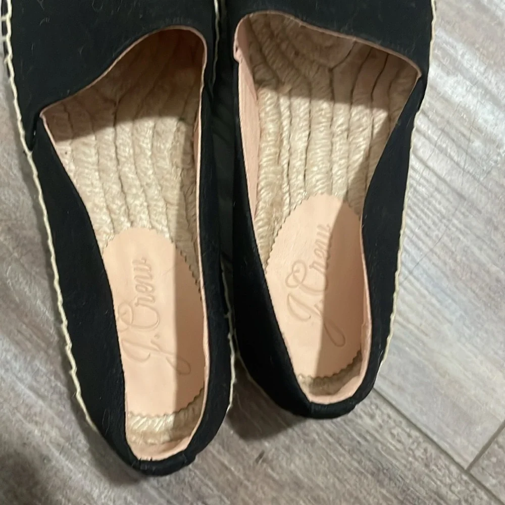 J. Crew | Made in Spain black flat espadrille 7.5 NEW